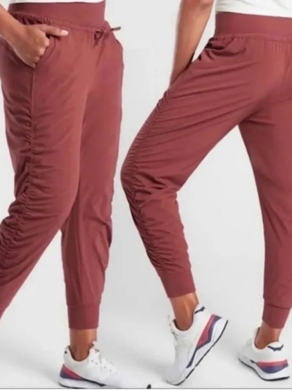 Athleta Clay Red Attitude Lined Pants Size 8